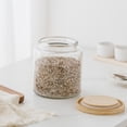 thumbnail image 5 of Mainstays Glass Kitchen Food Storage  Jar 3L Glass jar with bamboo lid, 5 of 5