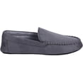 thumbnail image 3 of Roxoni Mens Slippers, Suede Moccasin Slipper with Memory Foam Grey, 3 of 5
