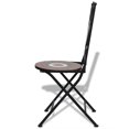 thumbnail image 5 of vidaXL 3 Piece Bistro Set Ceramic Tile Terracotta and White, 5 of 5