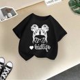 thumbnail image 2 of Chemises pour Bébé Fille Grandes Tailles Enfants Filles Imprimé Graphique Mignon Col Rond Manches Courtes T-Shirt Décontracté d'Été, 2 of 4