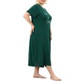 thumbnail image 4 of Agnes Orinda Nuisettes pour Femmes Grande Taille Fête des Mères Col Rond Manches Courtes Robe de Nuit Imprimé Chats Pyjamas Détente Maison avec Poche 3X Vert Foncé, 4 of 8