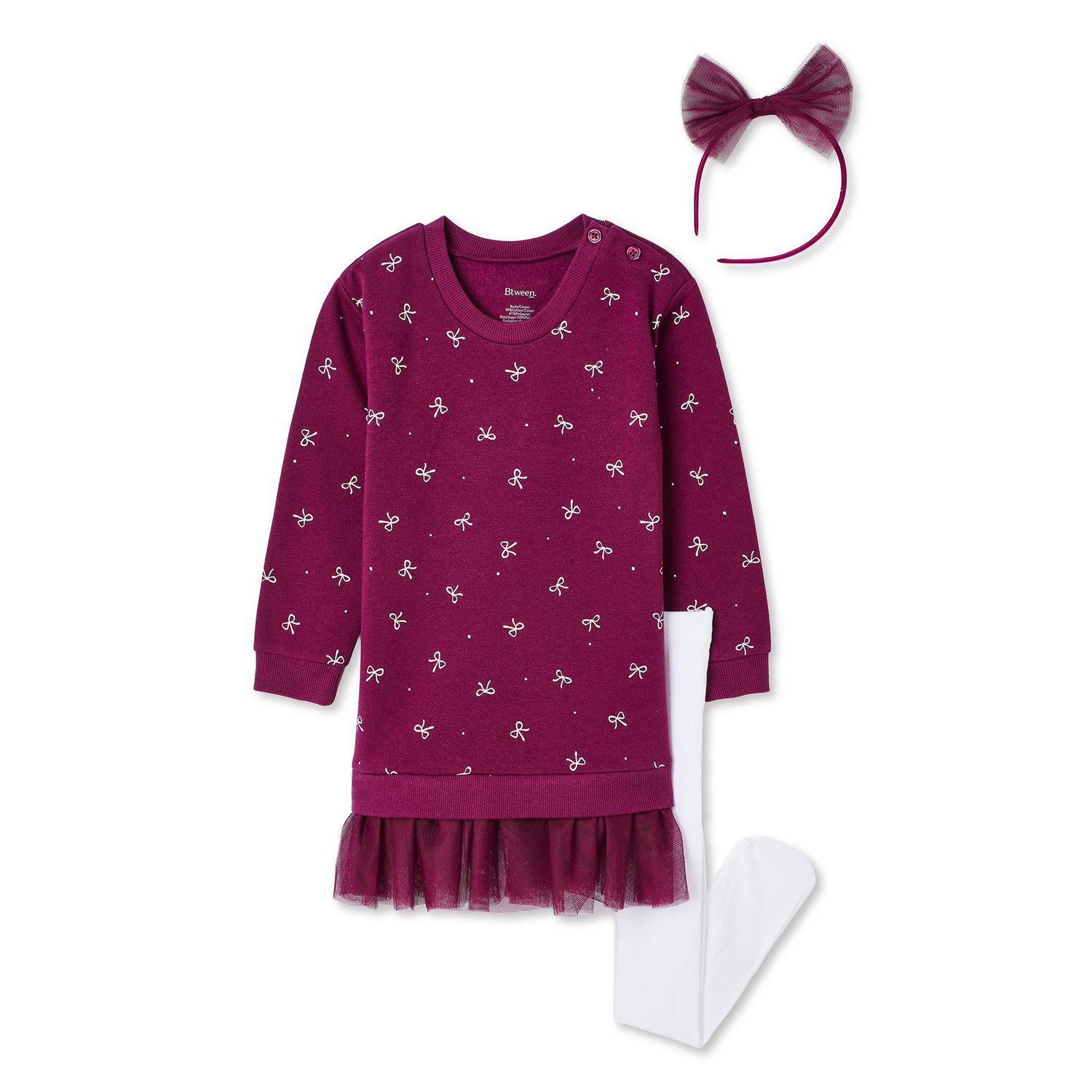 Ensemble 3 pièces avec robe en molleton Btween pour petites filles