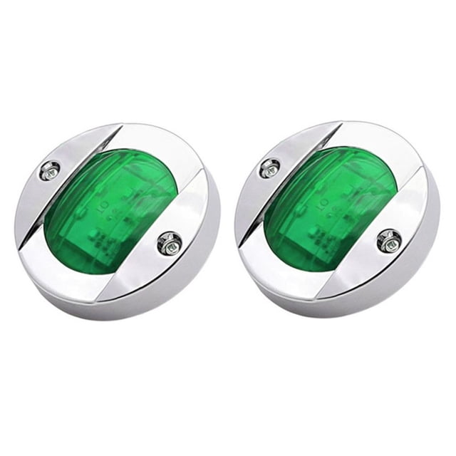 2Pcs Red Green Navigation Boat Light LED 12V Stern Signal Lamp For Universal Boat Truck Trailer Van Bus Tractor Marine Lights