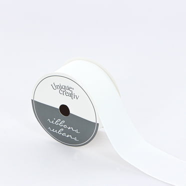 UNIQUE CREATIV Grosgrain Ribbon blanc 38 mm (1.5 in) × 3.65 m (1½ in × 4 yd), 3.66 m (12 ft)