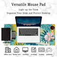 thumbnail image 4 of Extended Large Tropical Flowers & Palm Leaves Gaming Mouse Pad 31.5x15.7in Non-Slip Base Stitched Edges for Computer & Office, 4 of 6