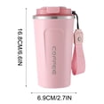 thumbnail image 3 of zanvin Cups Kitchen Tools,Stainless Steel Coffee Cup Intelligent Temperature Measurement and Insulation Cup with Lifting Rope, Car Portable Mug, 3 of 4