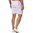 thumbnail image 4 of cllios Mens Shorts Solid Elastic Waist Mid Waist Loose Pockets Drawstring Short Pants, 4 of 4