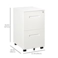 thumbnail image 3 of Vinsetto File Cabinet with Adjustable Partition Filing Cabinet, White, 3 of 10