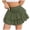 Army Green, variant on Womens High Waist Ruffle Flowy Mini Skirts Stretchy Lined Layered Pleated Casual Beach Short Skirt for Effortless Style