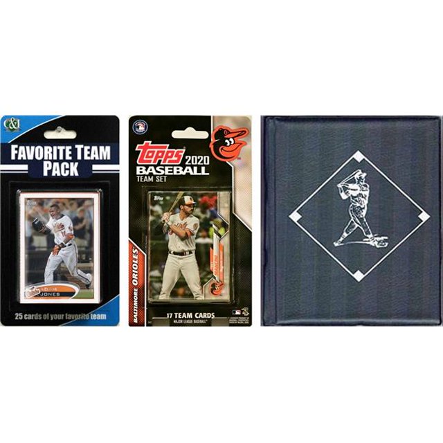 C&I Collectables 2020ORIOLESTSC MLB Baltimore Orioles Licensed 2020 Topps Team Set & Favorite Player Trading Cards Plus Storage Album