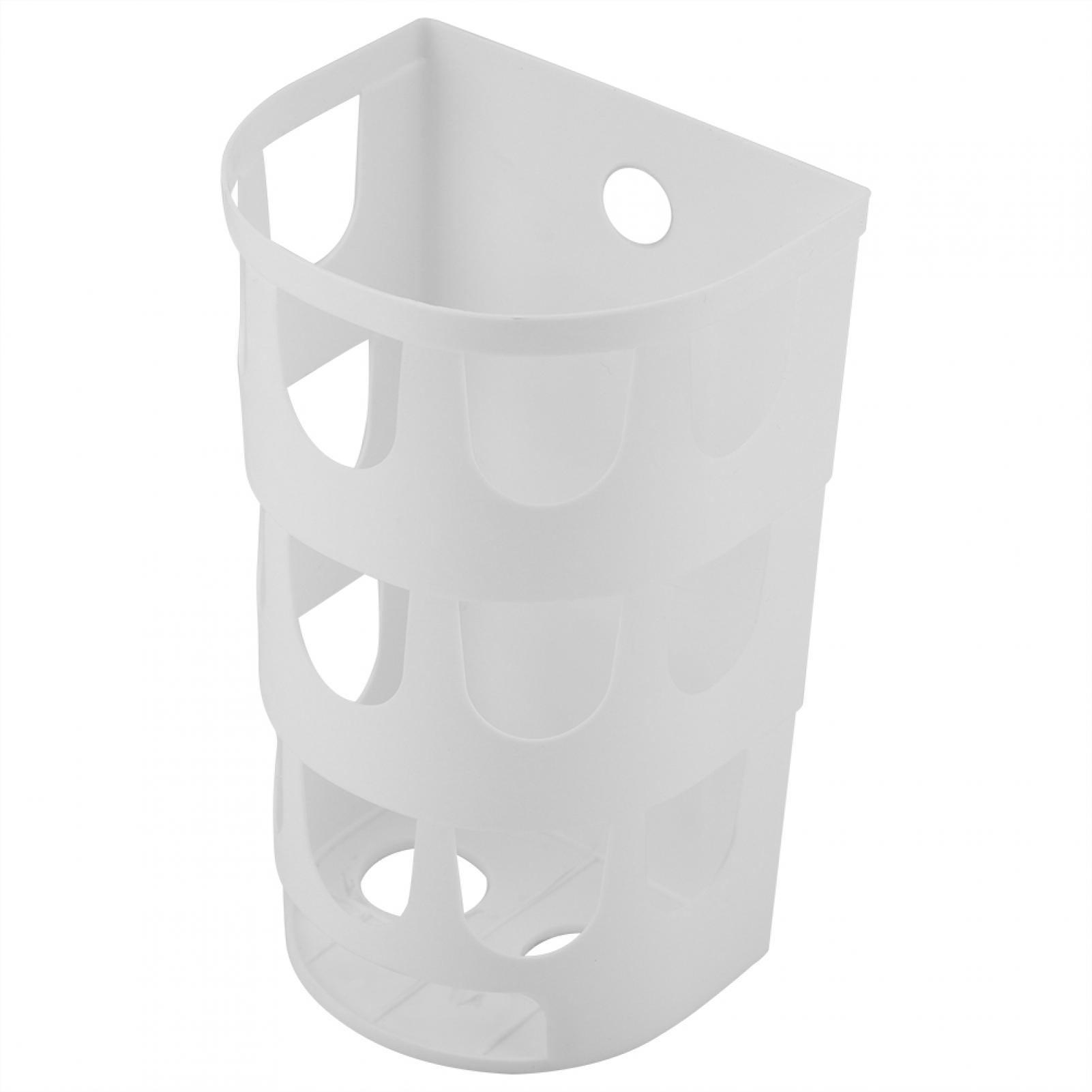 Viccilley Trash Bag Storage Box Plastic Wall-mounted Trash Bag Rubbish Bags Storage Box Kitchen Bedroom Bathroom(White)
