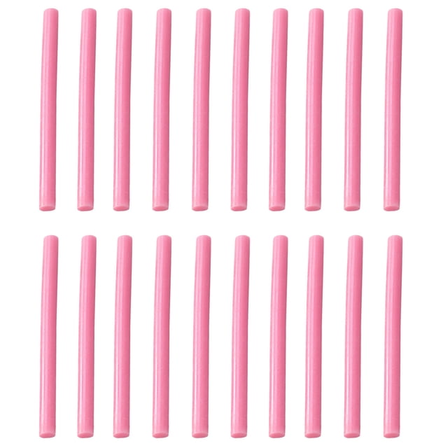20 Pcs Bâtons de Colle Chaude Colorés Bandes de Colle Chaude Tout Usage pour Bricolage Usage Quotidien (Rose)