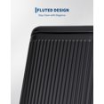 thumbnail image 4 of 5L Black Stainless Steel Step Trash Can – Rectangular Waste Bin with Soft-Close Lid, Removable Inner Bucket, Anti-Slip Base and Modern Fluted Design for Bathroom, Kitchen and Office – 21 × 18.8 × 27.9, 4 of 8