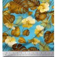 thumbnail image 1 of Soimoi Rayon Fabric Floral & Leaves Tropical Print Fabric by The Yard 42 Inch Wide, 1 of 3