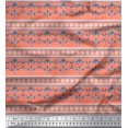 thumbnail image 1 of Soimoi Polyester Crepe Fabric Stripe,Floral & Filigree Damask Print Sewing Fabric Yard 52 Inch Wide, 1 of 1