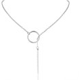 thumbnail image 1 of ORUYROP Collier Chic en Y pour Femmes, Collier Ras du Cou en Acier Inoxydable/plaqué Or/noir, Boîte Cadeau, 1 of 7