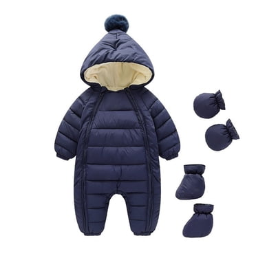 Japceit Cadeaux de Noël pour Bébé Garçon Chandail de Noël pour Bébé Garçon Tout-Petit Bébés Garçons Filles Couleur Peluche Mignon Hiver Épais Garder au Chaud Combinaison Barboteuse Manteau d'Hiver pour Bébé Garçon