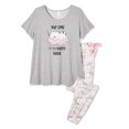 thumbnail image 1 of George Plus Women's Hacci Jersey Tee and Jogger 2-Piece Set, 1 of 1