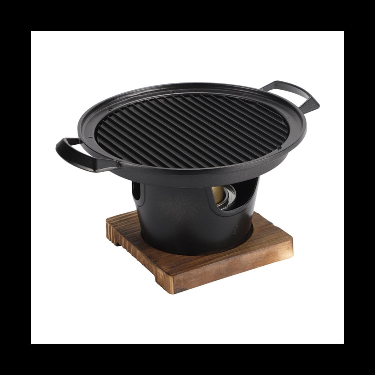 Korean Stainless Steel Charcoal Barbecue Grill Household BBQ Grill Non-Stick for Home Kitchen Outdoor Garden,1 x Barbecue Stove,Black