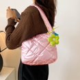 thumbnail image 4 of Sac Fourre-Tout Matelassé pour Femmes, Léger, à Poignée Supérieure, Sac Cabas avec Pendentif, 4 of 9