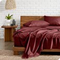 thumbnail image 2 of Bare Home Premium 1800 Collection 4-Piece Bed Sheet Set, Queen, Heathered Rose, 2 of 8