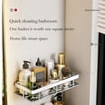 thumbnail image 4 of LSLJS Shower Caddy Shelf Organizer Rack, Bathroom Shelf Organizer Shower Caddy Kitchen Spice Rack Wall Mounted No Drilling,Rustproof Storage Organizer with Hooks, Storage Rack, 4 of 7