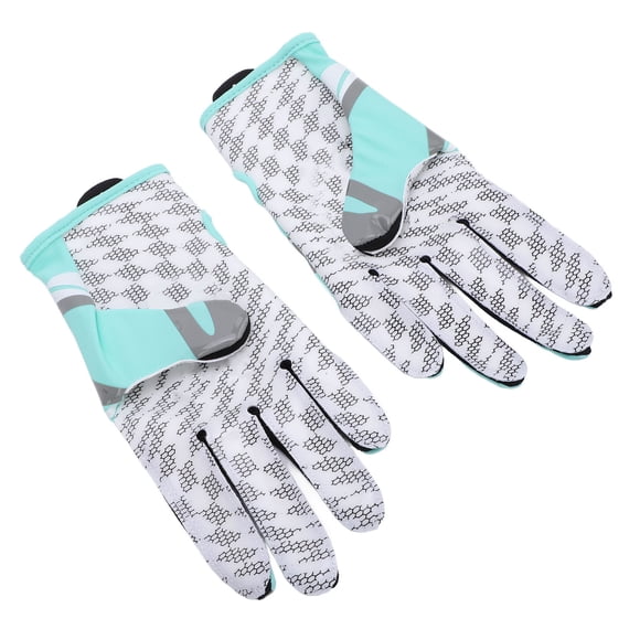 Football Gloves, 1 Pair Padded Adult Football Receiver Gloves, Silicone Grip Gloves Football Gloves Game Day Receiver in Youth, Adult, Kid Sizes, Ultra Sticky Silicone Strong Palm