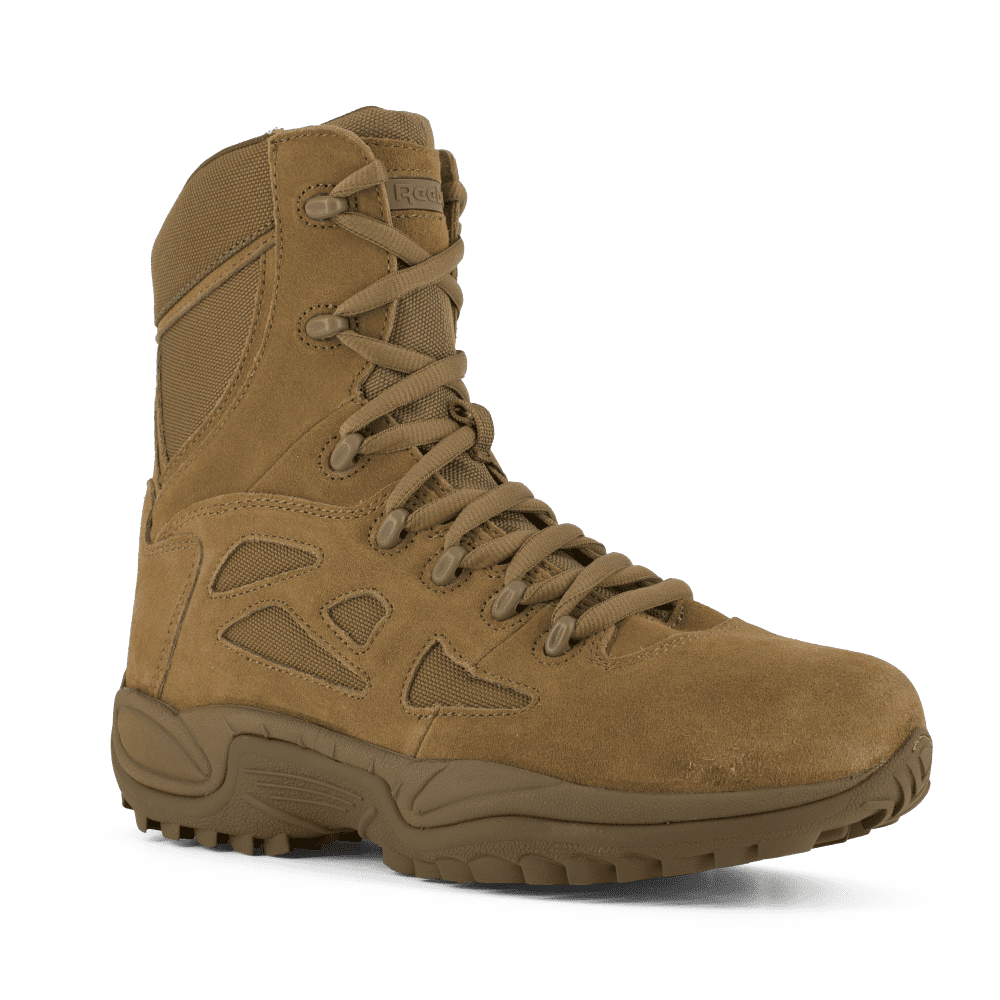 Reebok Work Women's 8" Rapid Response Soft Toe Stealth Boot with Side Zipper Coyote - RB897