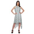 thumbnail image 1 of Moomaya Robe Mi-Mollet Sans Manches pour Femmes avec Encolure Licou Vêtements d'Été, 1 of 5