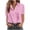 Pink, variant on QIUOMBBP Short Sleeve Button Down Shirts for Women Polka Dots Lapel Collared Blouse Loose Casual Summer Streetwear Tops Orange XXL