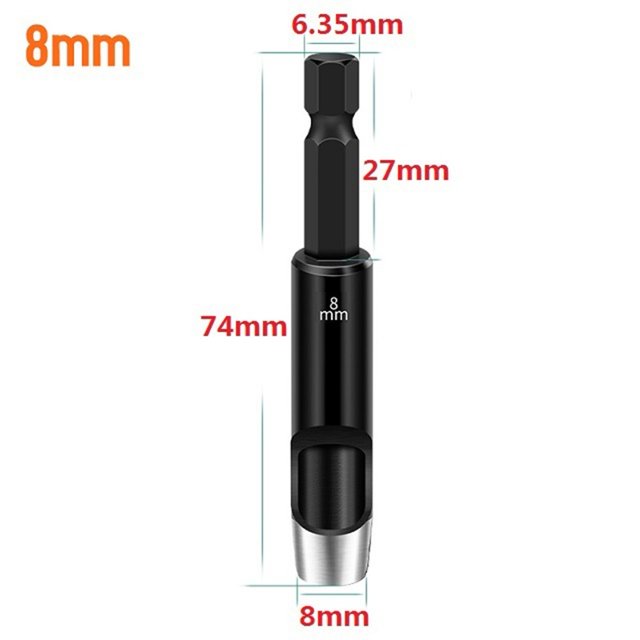 Hex Shank Adapter Electric Machine Hollow Punch for Drill Cardboard Leather Belt