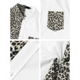thumbnail image 5 of Unique Bargains Men's Shirts Short Sleeve Summer Cotton Patchwork Button Down Shirts Leopard Print 2XL, 5 of 5