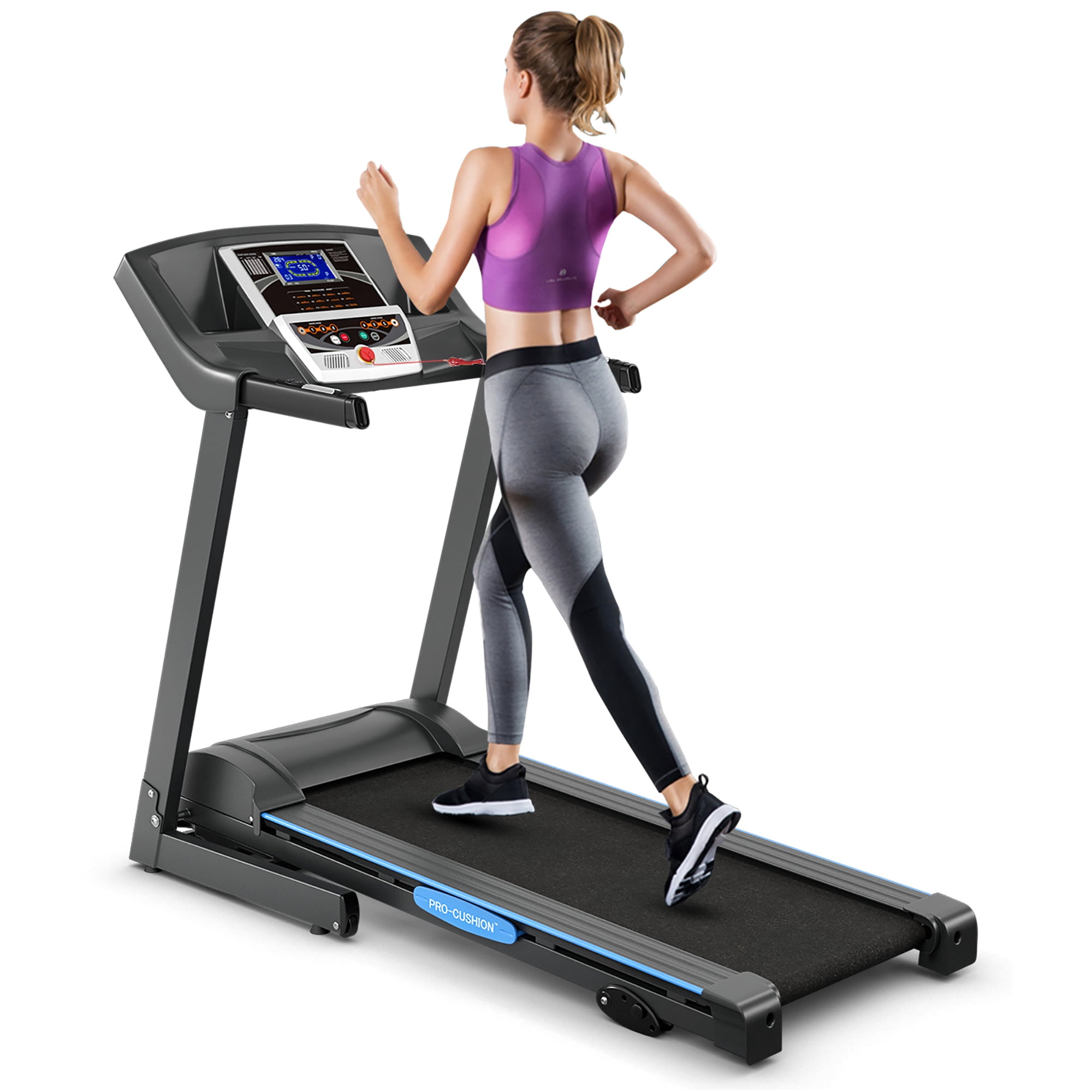 Goplus 2.25HP Folding Electric Treadmill Motorized Power Running Machine Fitness