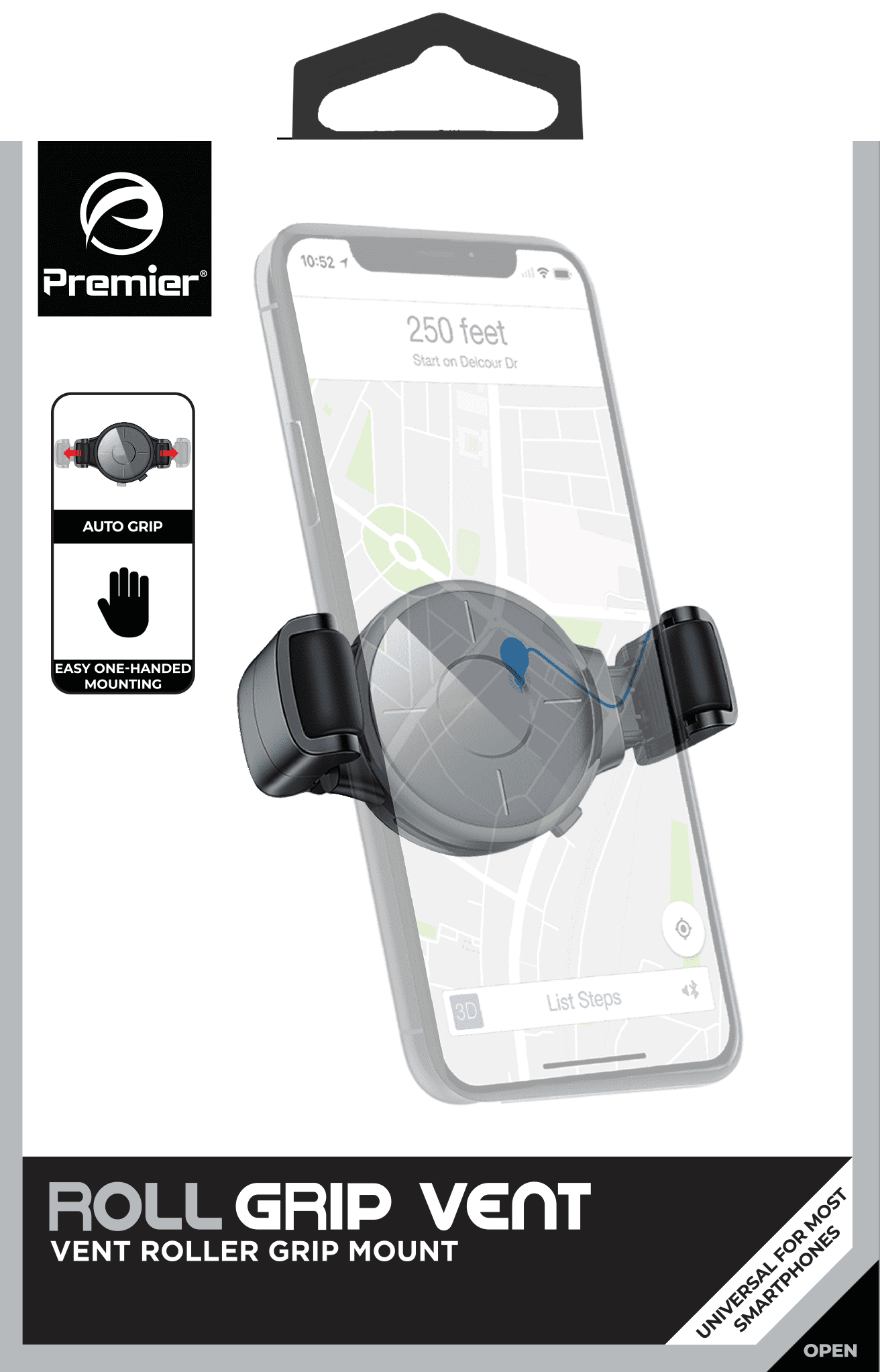 PREMIER SUPPORT DE TÉLÉPHONE À ROULETTES POUR PRISE D'AIR DE VOITURE