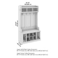 thumbnail image 4 of Woodland 40W Hall Tree & Shoe Bench w/ Shelves in White Maple - Engineered Wood, 4 of 5
