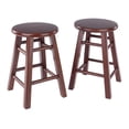 thumbnail image 1 of Element 2pc Dining Stools with Square Legs in Walnut Finish, 1 of 4