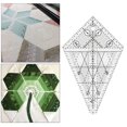 thumbnail image 2 of Multi-Function Quilting Template Ruler Patchwork Drawing Craft Simple Solid Color Measuring M L Periwinkle Sewing Tools for Stickers S, 2 of 8