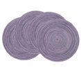 thumbnail image 2 of Oleegame 1PC Placemat Round Rop Cotton Braided Table Place Mats Braided Placemas Non Slip Table Mats Set Of 4 For Dining Kitchen Table Washable 15 Inch Purple, 2 of 6