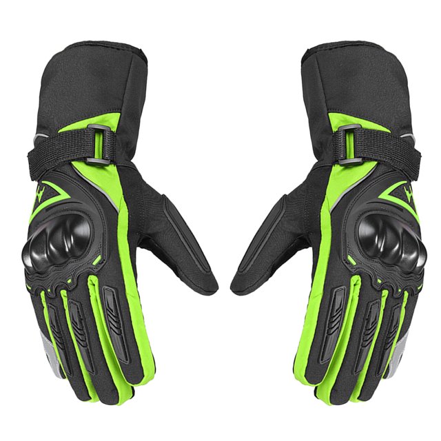 Winter Motorcycle Gloves Waterproof Cold Weather Motorcycle Gloves Warm Riding Gloves with Reflective Stripe