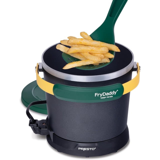Presto FryDaddy Electric Deep Fryer, Ceramic Nonstick, 4-Cup Oil Capacity, Multi