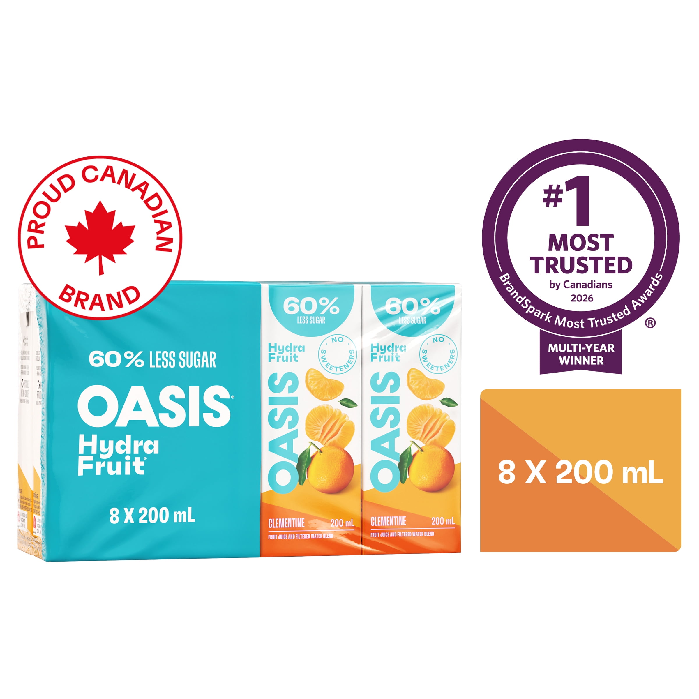 Oasis HydraFruit Clementine Juice Boxes 8 x 200 ml