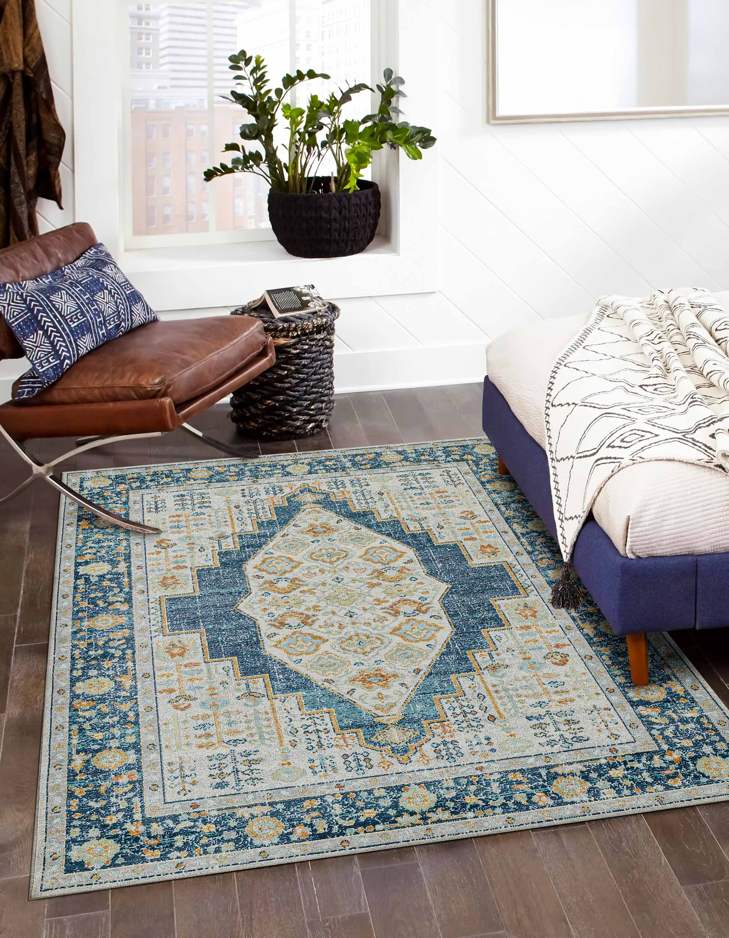 ECARPET Kinsley Tapis pour Salon, Chambre, Salle A Manger, Entrée, Couloir et Plus Encore.