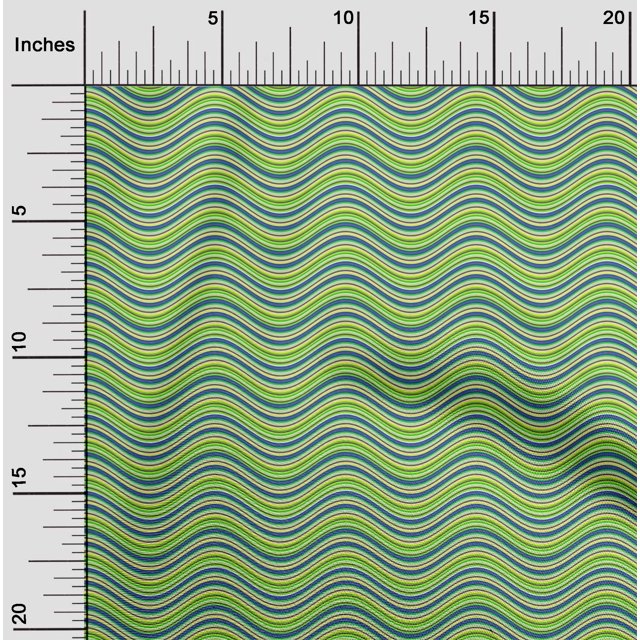 oneOone Georgette Viscose Fabric Serpentine Stripe Decor Fabric Printed BTY 42 Inch Wide