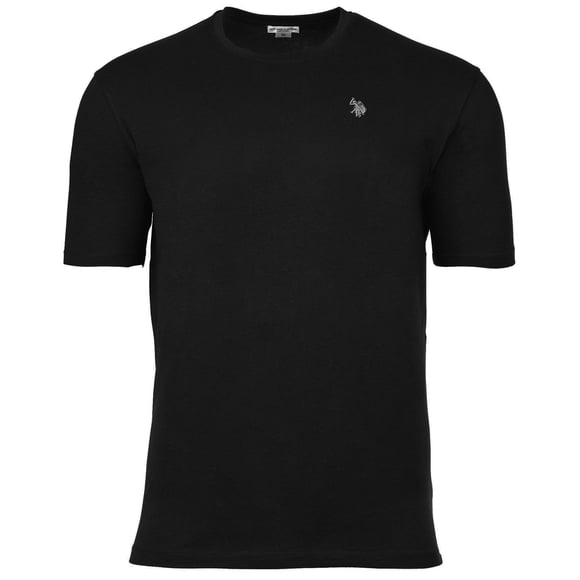 U.S. POLO ASSN. T-shirt pour Homme – jersey Cardé, Col Rond, logo Brodé, Coton Noir 2 m (Moyen)