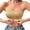Khaki, variant on Women's Thin Seamless Vest Soft Support Large Chest Small Half Fixed Cup Breathable Bra