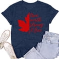 thumbnail image 1 of T-Shirt pour Femmes de la Fête du Canada Feuille d'Érable Drapeau Canadien Col Rond Manches Courtes Tee Femmes T-Shirts Graphiques de la Fête du Canada Vacances Femmes Canada T-Shirt à Imprimé Graphique, 1 of 3