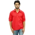 thumbnail image 3 of Atasi Kurta Pêche pour Homme Chemise à Col Roulé Col Ethnique Indien Vêtements-Grand, 3 of 5