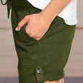 thumbnail image 5 of Plebaso Summer Womens Shorts Casual Drawstring Roll up Shorts Loose Solid Color Beach Shorts with Pockets, 5 of 5