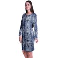 thumbnail image 4 of Moomaya Womens Full Sleeve Printed Midi Length Printed Bodycon Dress, 4 of 6