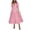 Pink, variant on LOVZFMLL Ladies Casual Fashion Puff Sleeve V-Neck Long Dress Purple M